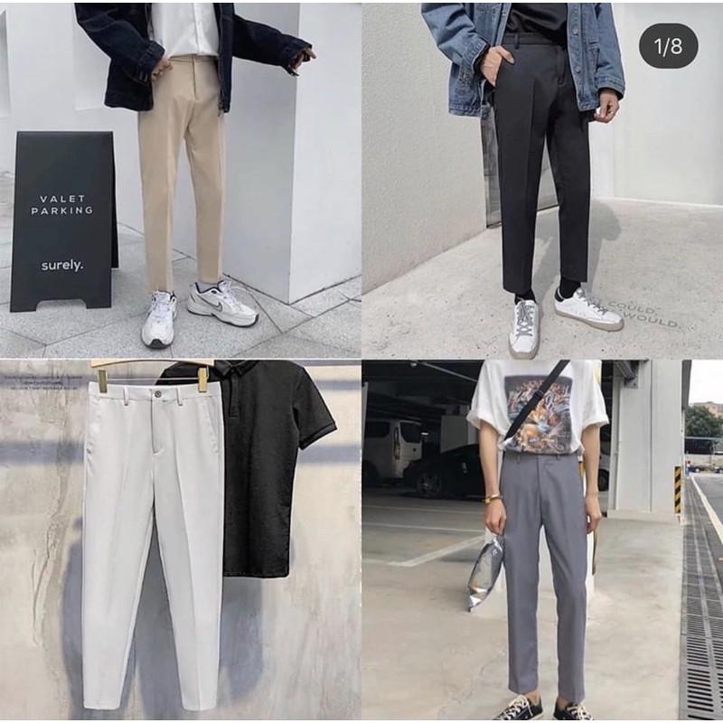 Quần Tây Baggy/Quần tây âu nam/ Baggy Pants dáng Hàn Quốc ống côn siêu đẹp form chuẩn 4 màu cực sang