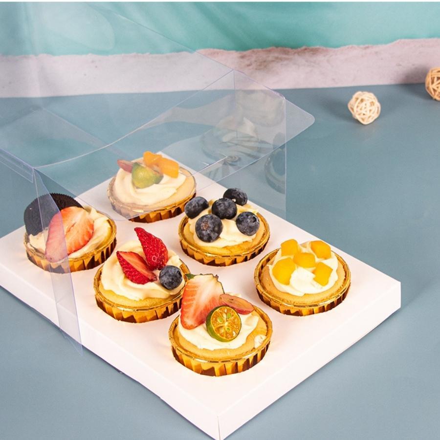 Hộp Đựng Bánh Cupcake Muffin 6 Bánh Trang Trí Trong Suốt Sang Trọng - BOXMF6IN