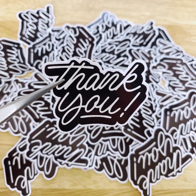 Sticker Thank You Very Much món quà các shop/cửa hàng dành tặng khách hàng rinh ngay 5 sao