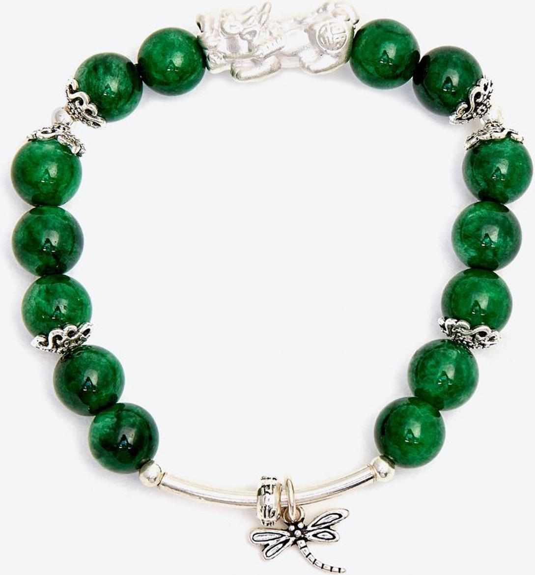 Vòng tay đá thiên nhiên phối charm tỳ hưu bạc thái size hạt 8mm - Ngọc Quý Gemstones