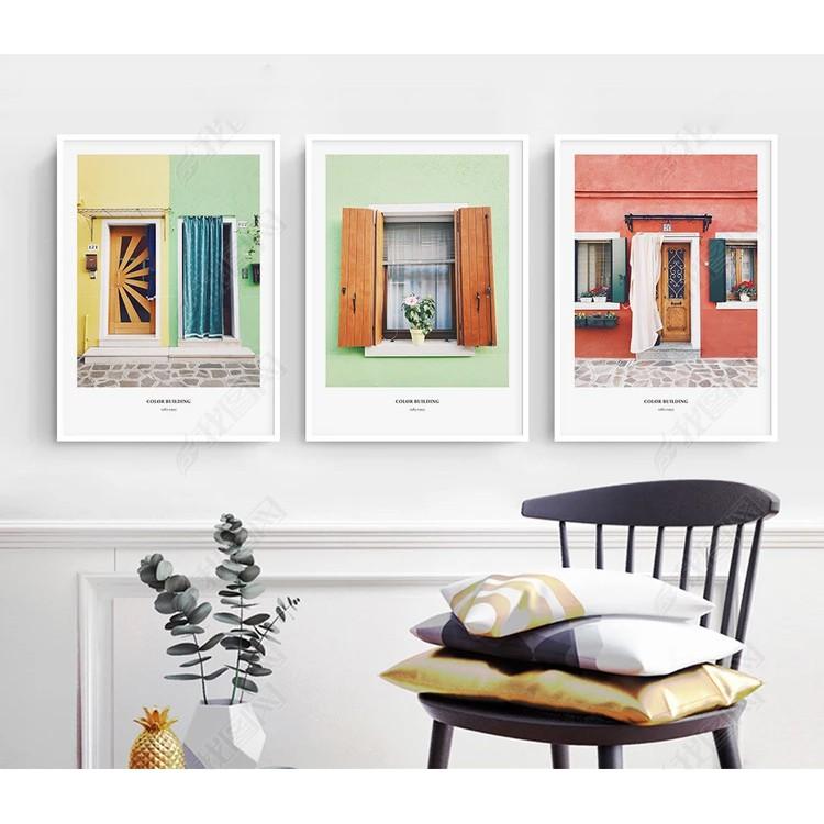Bộ 3 tranh canvas hình ô cửa ADH00982