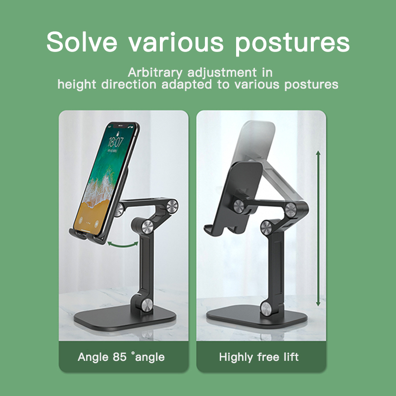 Multi-angle Adjust Mobile Phone Holders for Desk Charger Alloy Dock Station for IPhone X Samsung Huawei phone Stand Bracket