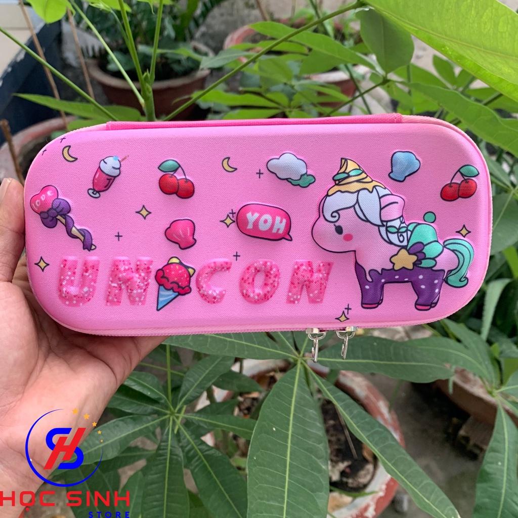 Bóp Đựng Viết Họa Tiết 3D Dễ Thương Nhựa cứng Eva Chống Sốc, Chống Nước Nhiều Mẫu