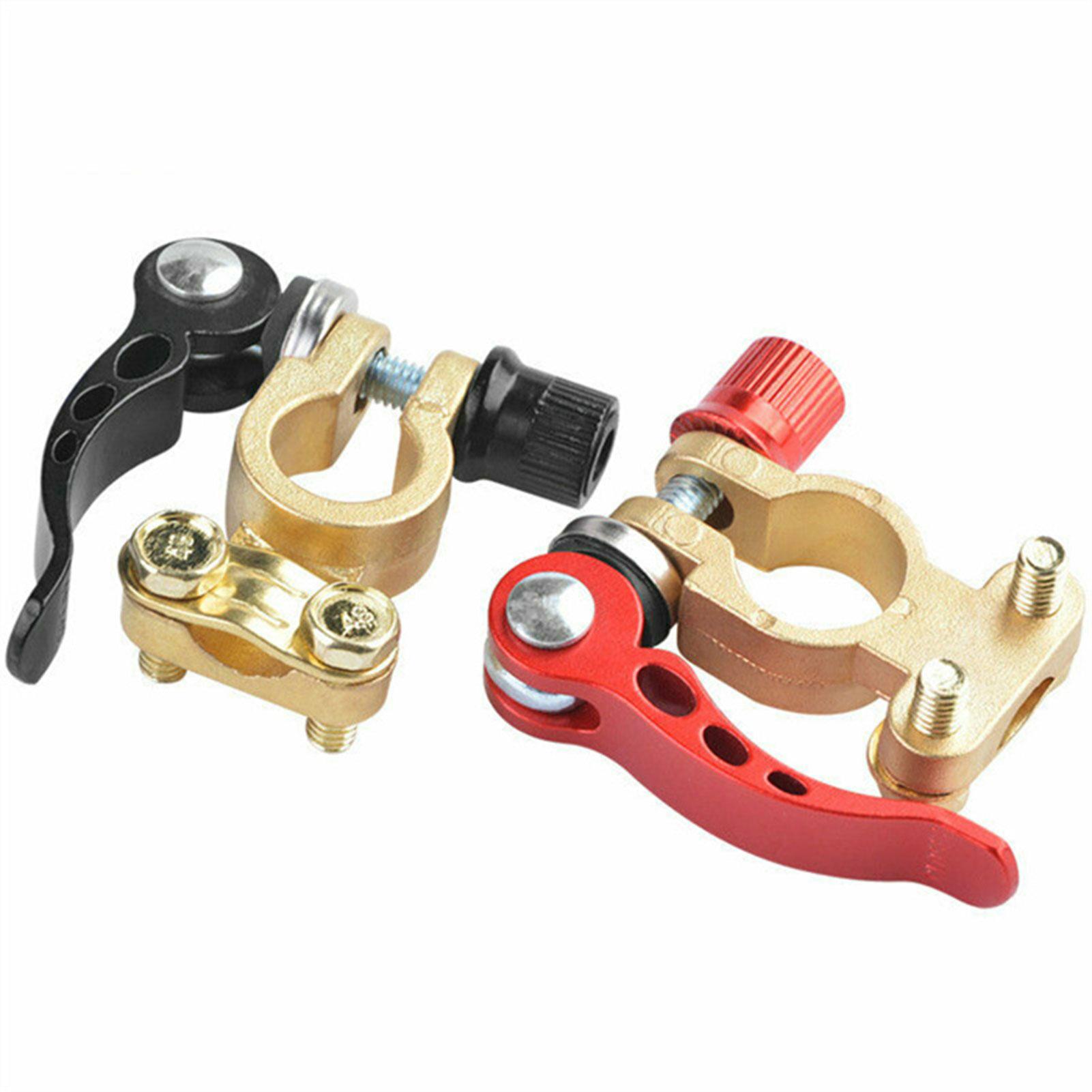 2Pcs Car Battery Terminal Connector Clamp Adjust Quick Release Disconnect Tool