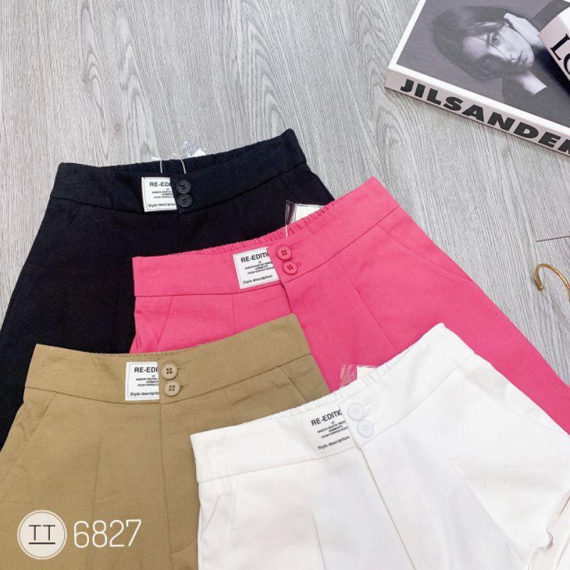 Quần Short nữ cạp cao lưng phối chun