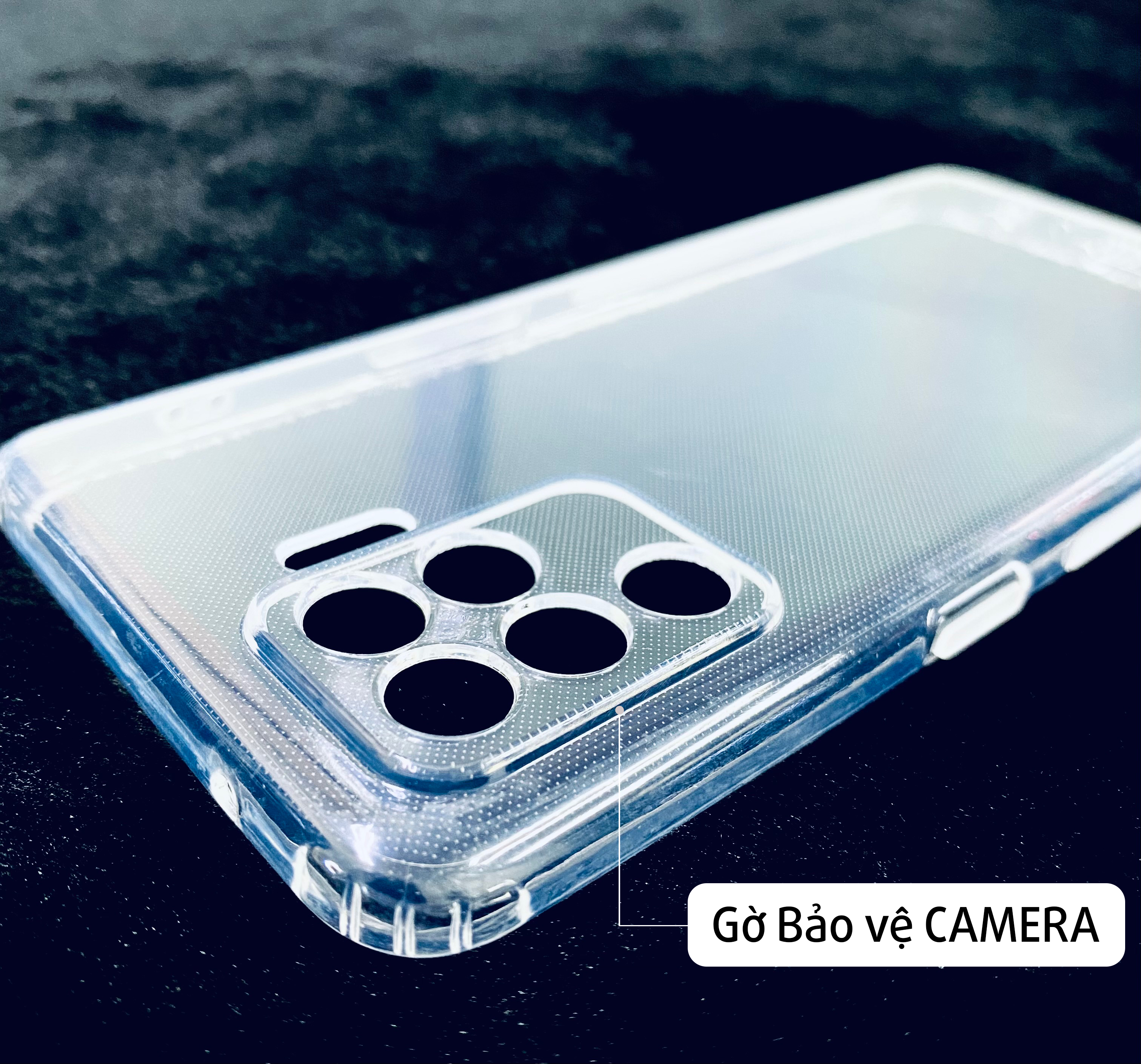 Ốp Lưng CHỐNG SỐC, CÓ GỜ BẢO VỆ CAMERA Cho Điện Thoại OPPO A94 - Ốp Silicone dẻo trong suốt, cạnh viền nhám chống trượt - Hàng Chính Hãng