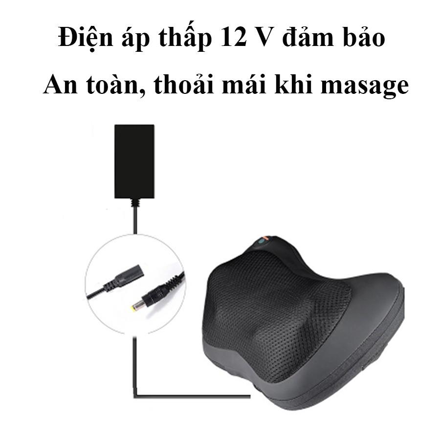 Gối Massage Hồng Ngoại 8 Bi Sạc Pin Tự Động Đảo Chiều Cao Cấp