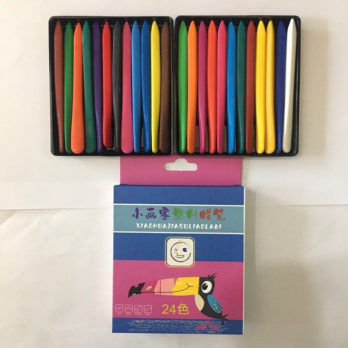 Combo 24 chiếc bút sáp màu cho bé trai và bé gái vẽ tranh, tô màu sáng tạo nghệ thuật, chất liệu 100% hữu cơ, không dính ra tay, quần áo, không mùi, an toàn
