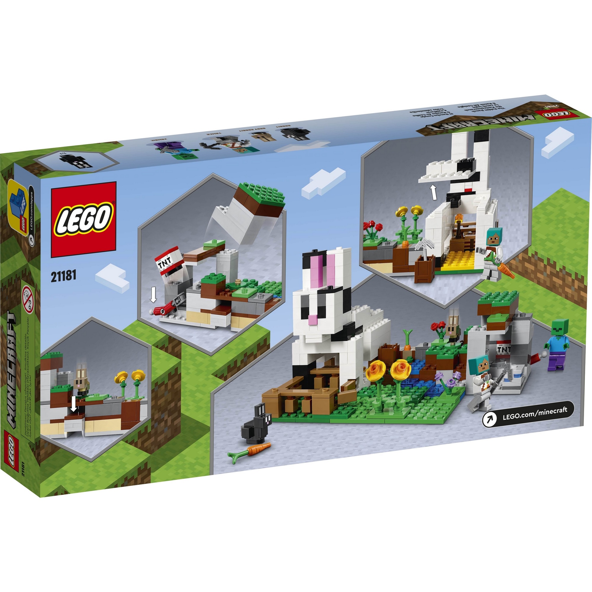 LEGO Minecraft 21181 Trang Trại Thỏ (340 chi tiết)