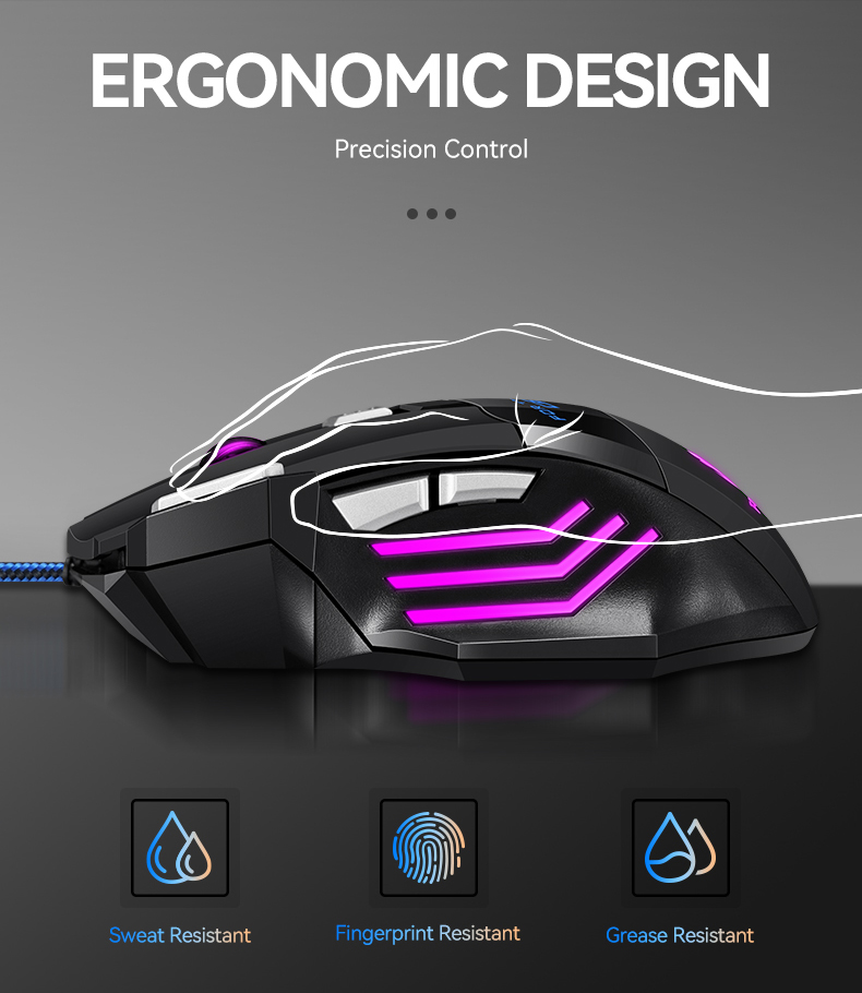 Chuột Gaming T-Wolf X1 Led USB - Hàng Chính Hãng