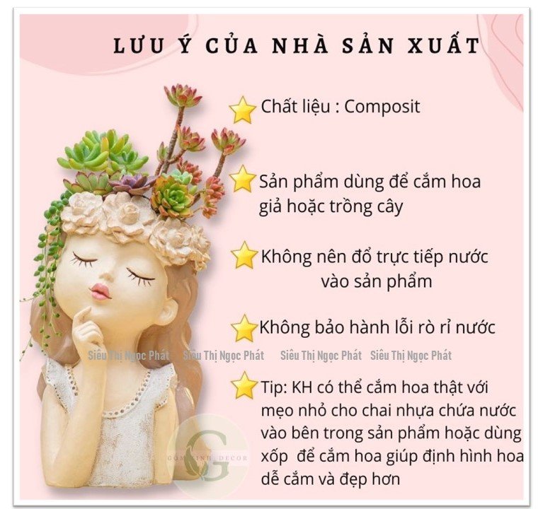 BÌNH HOA CÔ GÁI [HÀNG TRUNG HOA LOẠI 1] BÌNH HOA DECOR