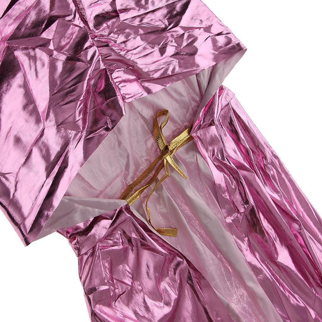 Adults Metallic Hooded Cape Cloak Robe Halloween Gothic Witch Costume