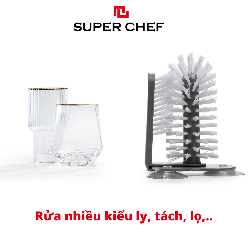 Cọ Rửa Ly Thông Minh Super Chef Làm Sạch Nhanh 2 Mặt Siêu Tiện Lợi