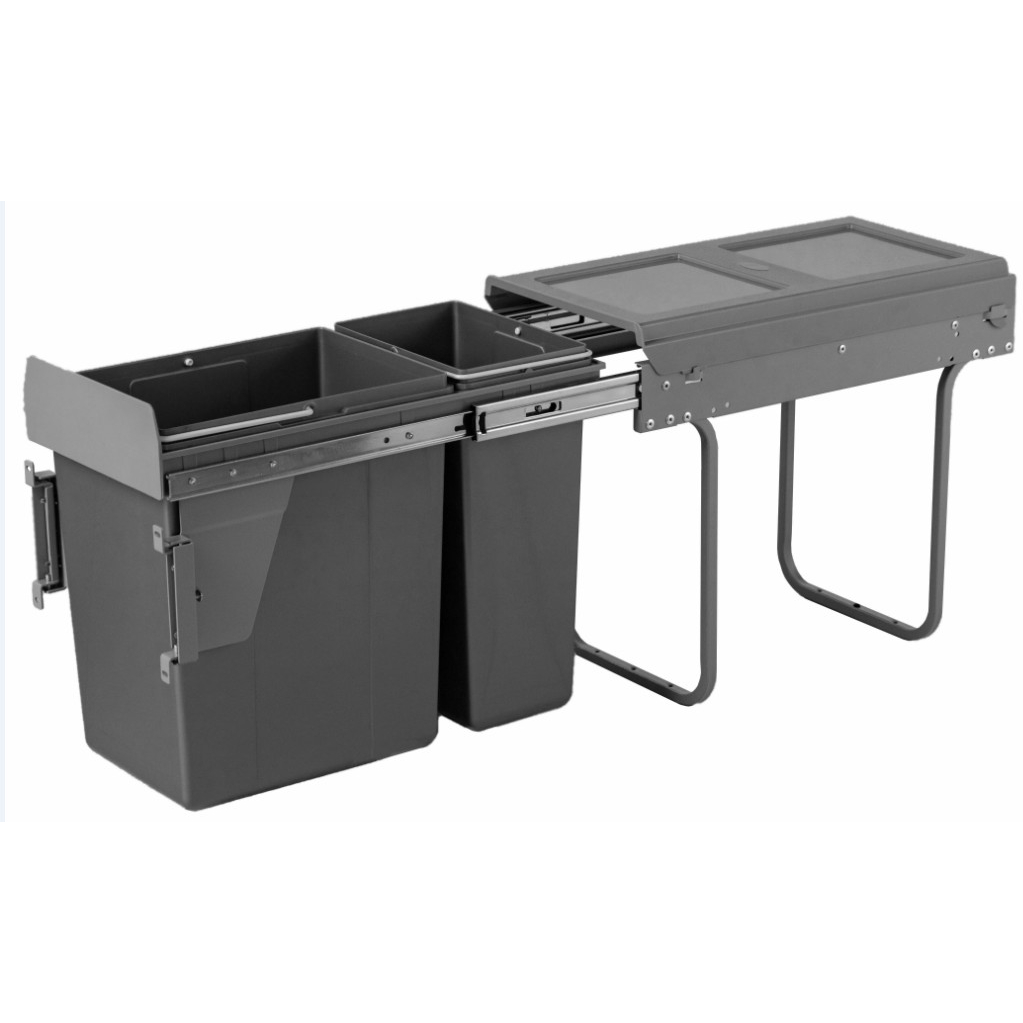 Thùng Rác Đôi Cao Cấp Eurotek Nhựa Abs Không Độc Hại, Thép Sơn Tĩnh Điện