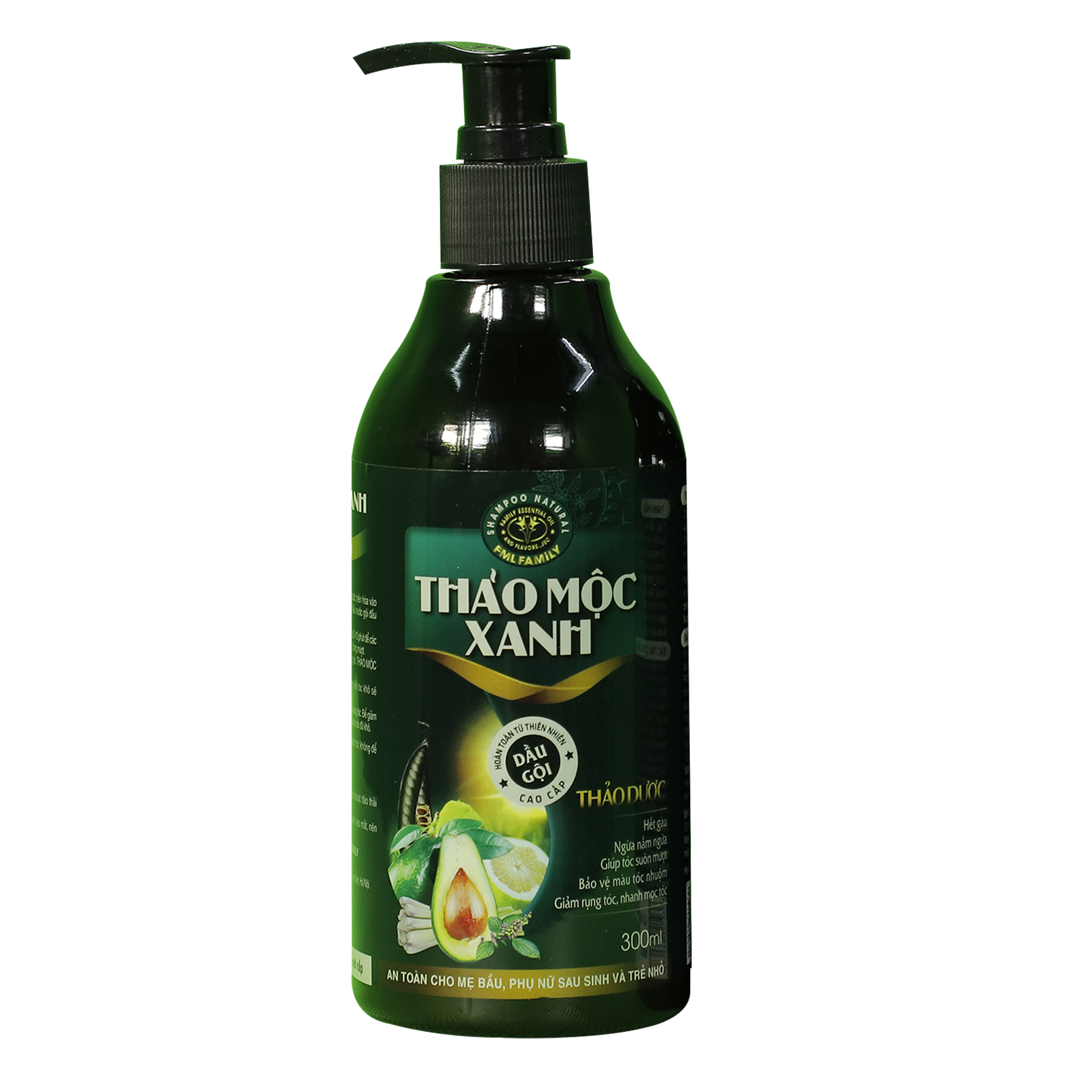 DẦU GỘI - Thảo mộc xanh Cao cấp FML FAMILY hoàn toàn tự nhiên  (Lọ 300ml)