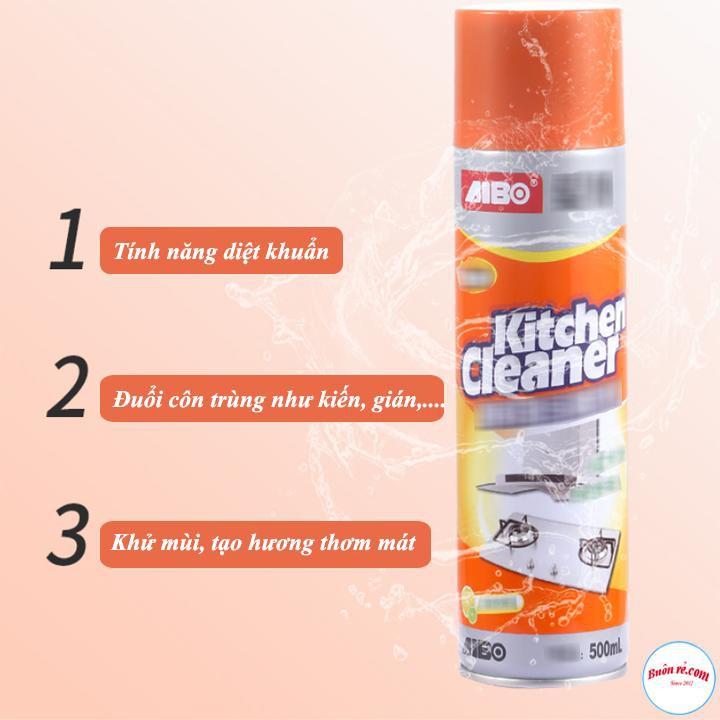 Combo 2 Bình Xịt Tẩy Bếp Đa Năng Kitchen Cleaner Sạch Bóng Mọi Vết Bẩn 500ml 00238