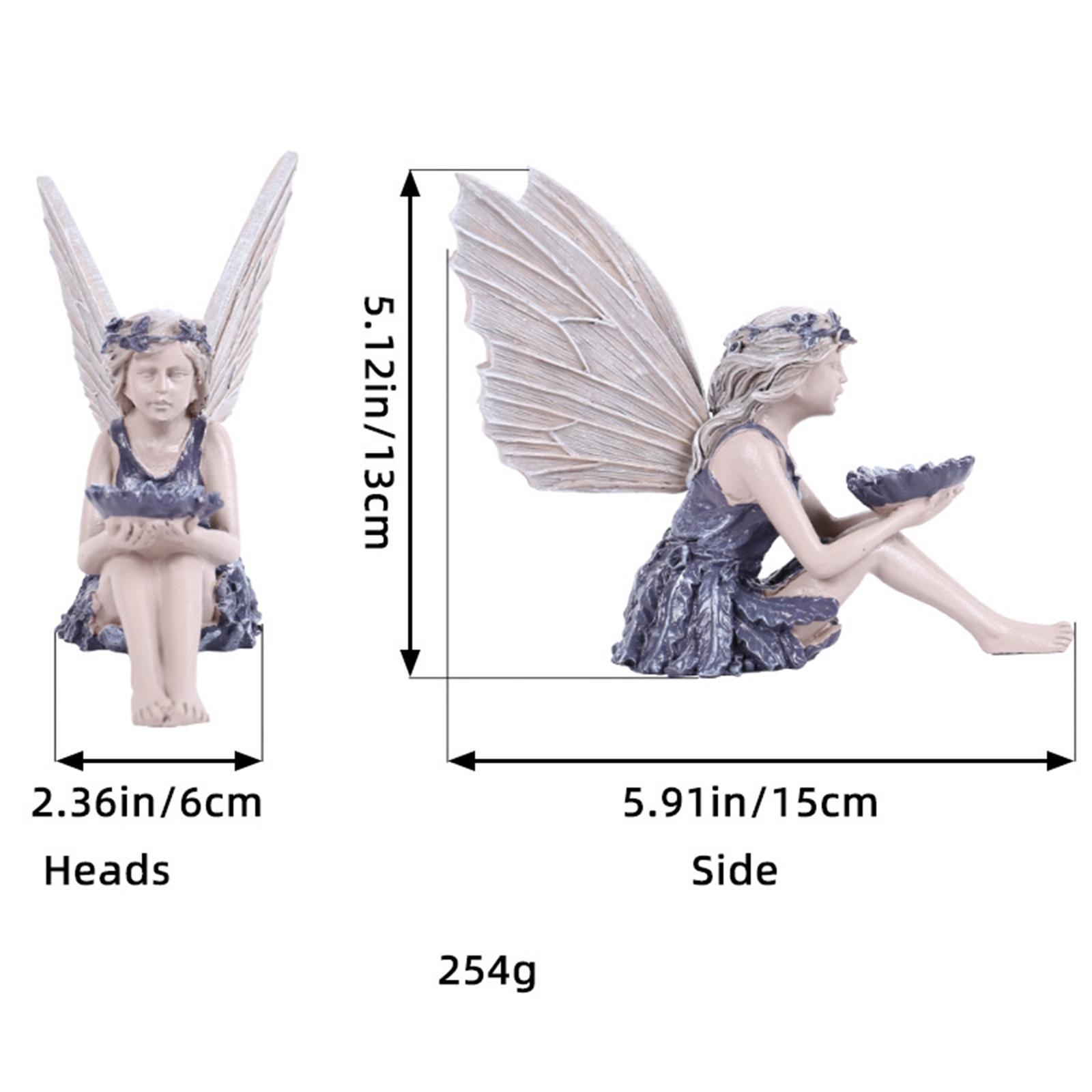 Angel Statue Decor Fairy Figurine Sculpture Accessories Photo Prop Decoration Ornament for Drawing Room Cabinet Desktop