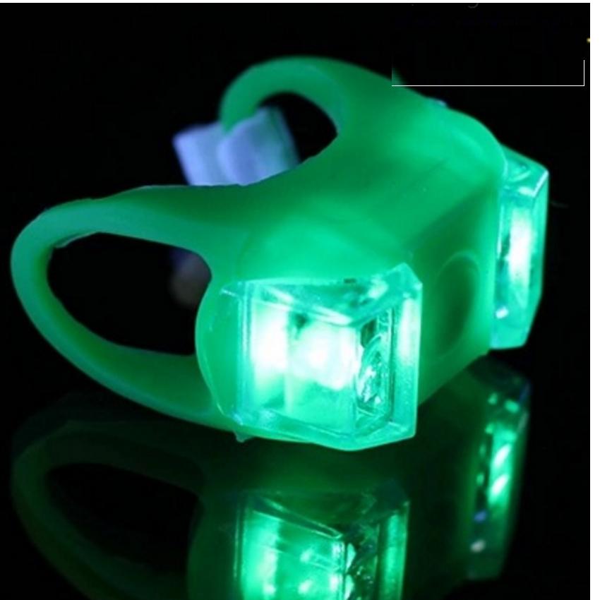 ️️ Bộ 4 Đèn Led Gắn Xe Đạp Cảnh Báo An Toàn 206278 xanh lá