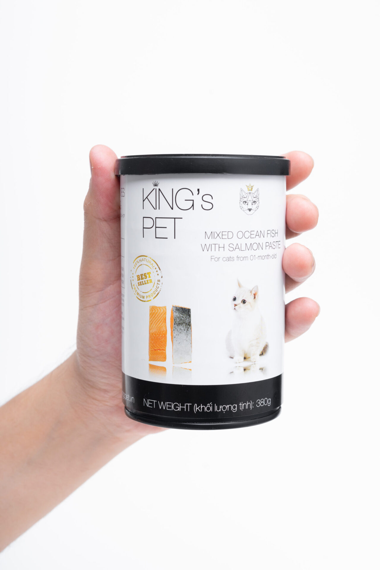 PATE KING PET by BẢO ANH CHO CẢ CHÓ MÈO KHÔNG CHẤT BẢO QUẢN NHIỀU VỊ LON 380G