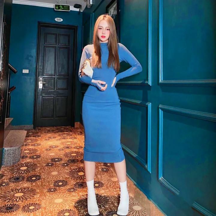 Váy body tay dài cổ cao thời trang XIXO mã DAM0042