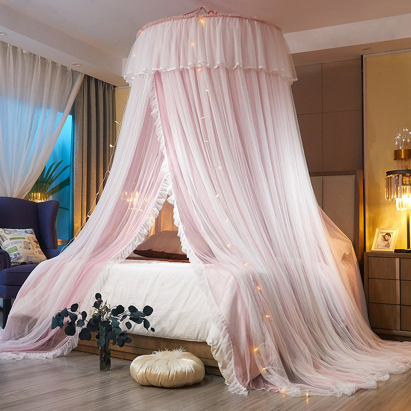 Mùng công chúa cao cấp treo trần đẹp màn khung tròn không khoan tường phòng ngủ đẹp chống muỗi ZO HOME - N3-1