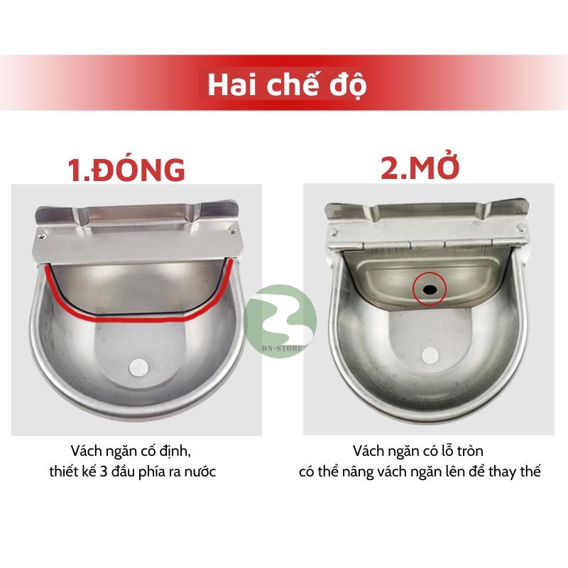 Máng uống nước tự động cho bò, gia súc inox 304 DN30