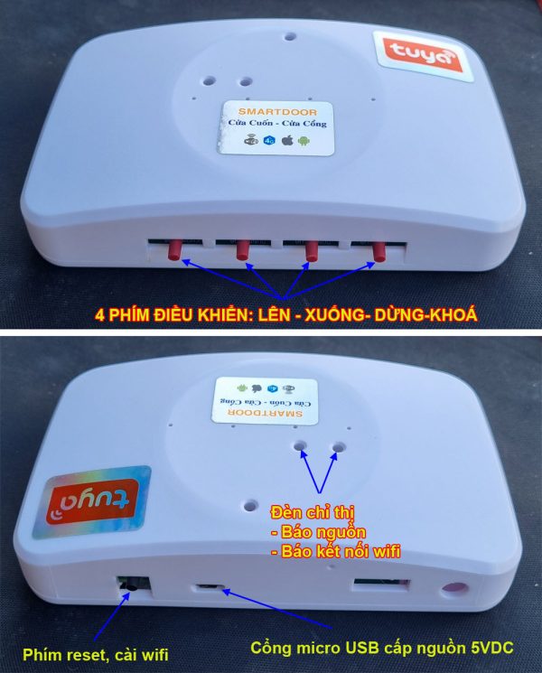 Bộ phát sóng điều khiển cửa cuốn bằng điện thoại Wifi TUYA – Smart LiFe