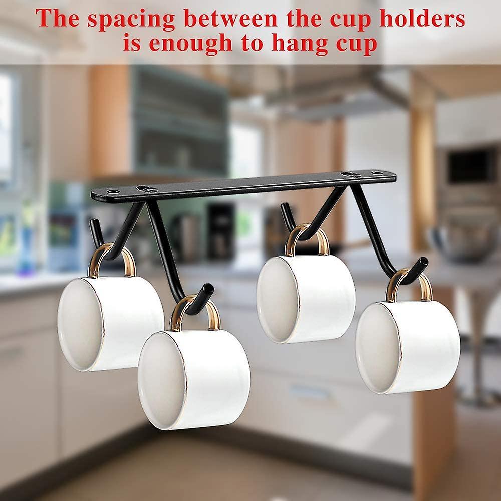 Giá Đỡ Đồ Uống, 2 Chiếc Cốc Dưới Tủ Quần Áo Kệ Sắt Không Gỉ Cà Phê Cốc Cốc Cho Cà Phê lưu Trữ