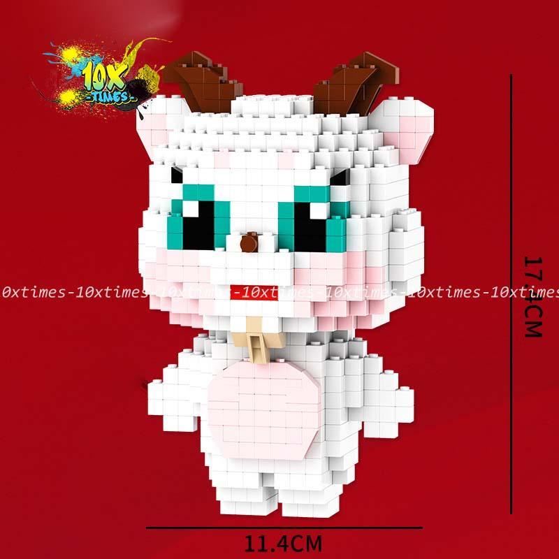 (18cm) Mô hình lắp ráp 12 con giáp lớn - Thân-khỉ