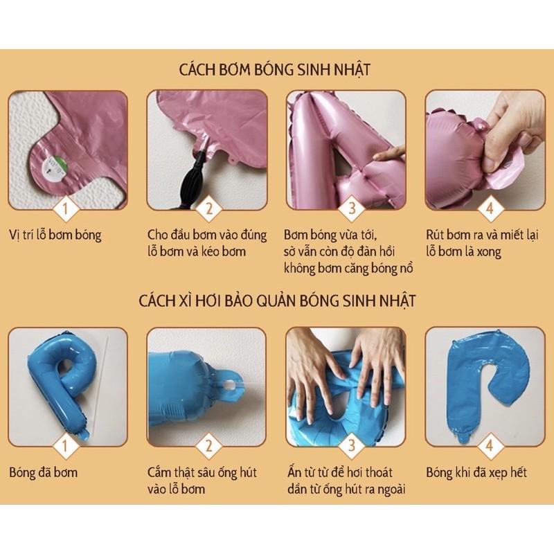 Set bóng sinh nhật bé heo, Tuất, Chuột 1 tuổi siêu to siêu đẹp