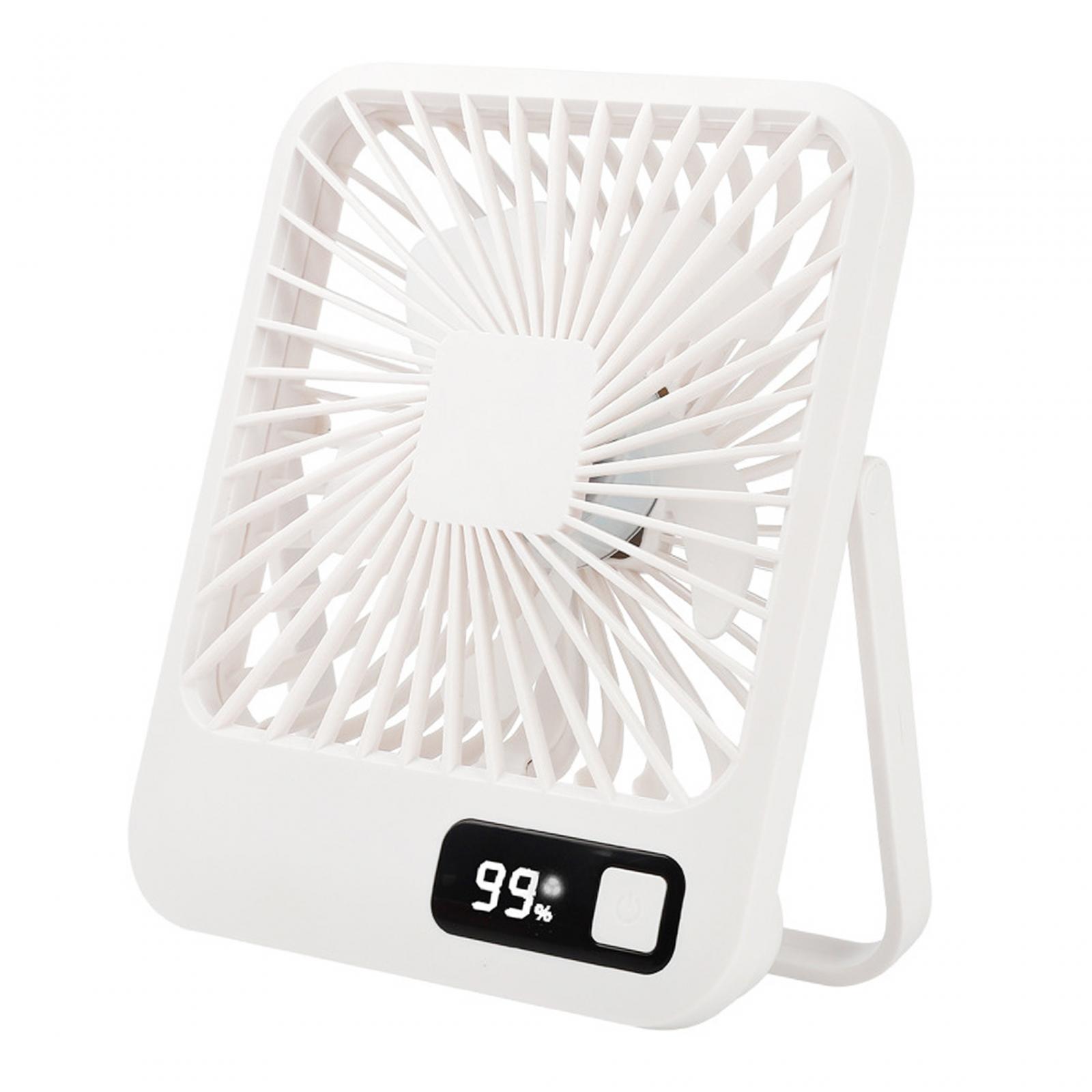 Small Desk Fan Portable Rechargeable 5 Speeds Mini Fan for Indoor Car Office