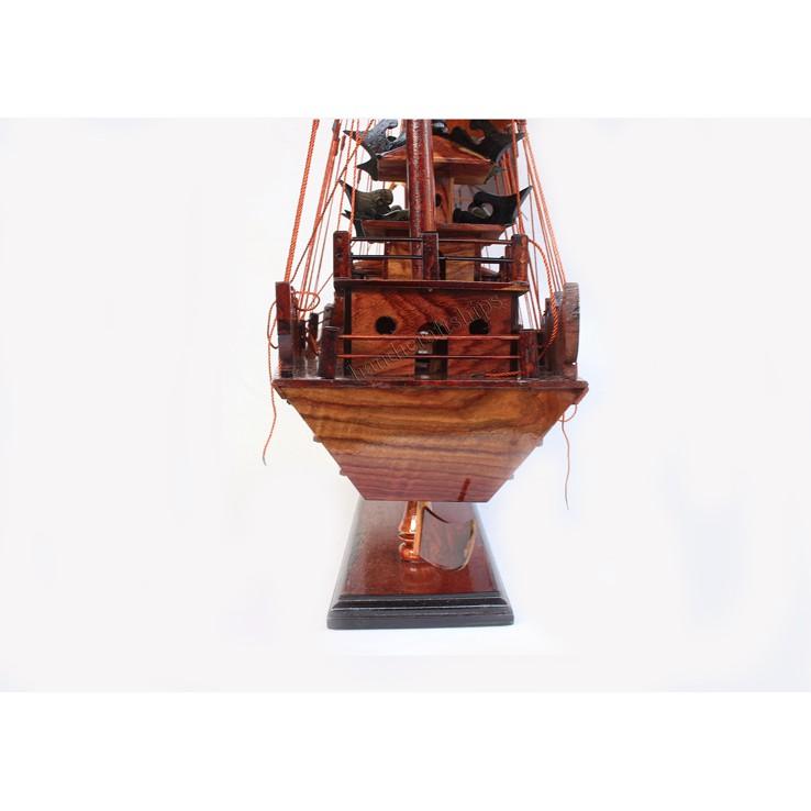 Thuyền buồm gỗ cẩm Hạ Long 60cm buồm gỗ