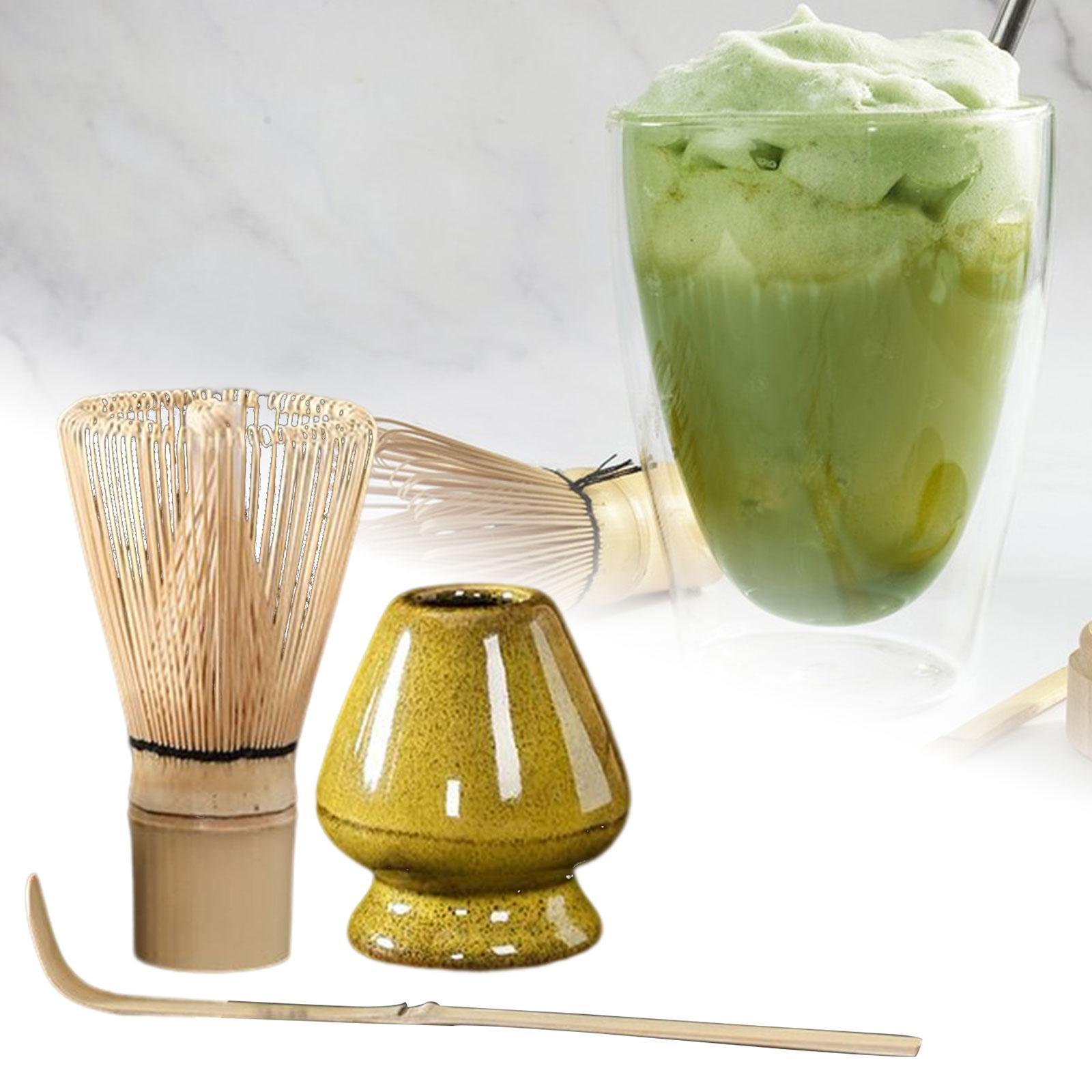 3 Pieces Matcha Whisk Set Ceramic Handcrafted for Reception Kitchen Baby