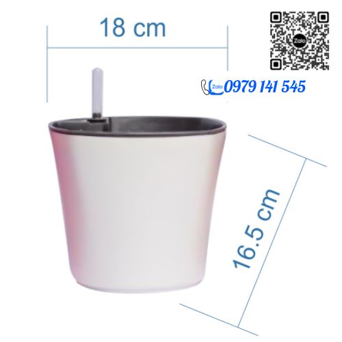 CHẬU TRỒNG CÂY THÔNG MINH TỰ DƯỠNG: Có Phao Báo Nước, Chậu Tự Dưỡng Thông Minh, Trồng Cây Văn Phòng, Nội Thất, Tự Tưới Thẩm Thấu, Nhựa ABS Cao Cấp An Toàn, Tiện Lợi