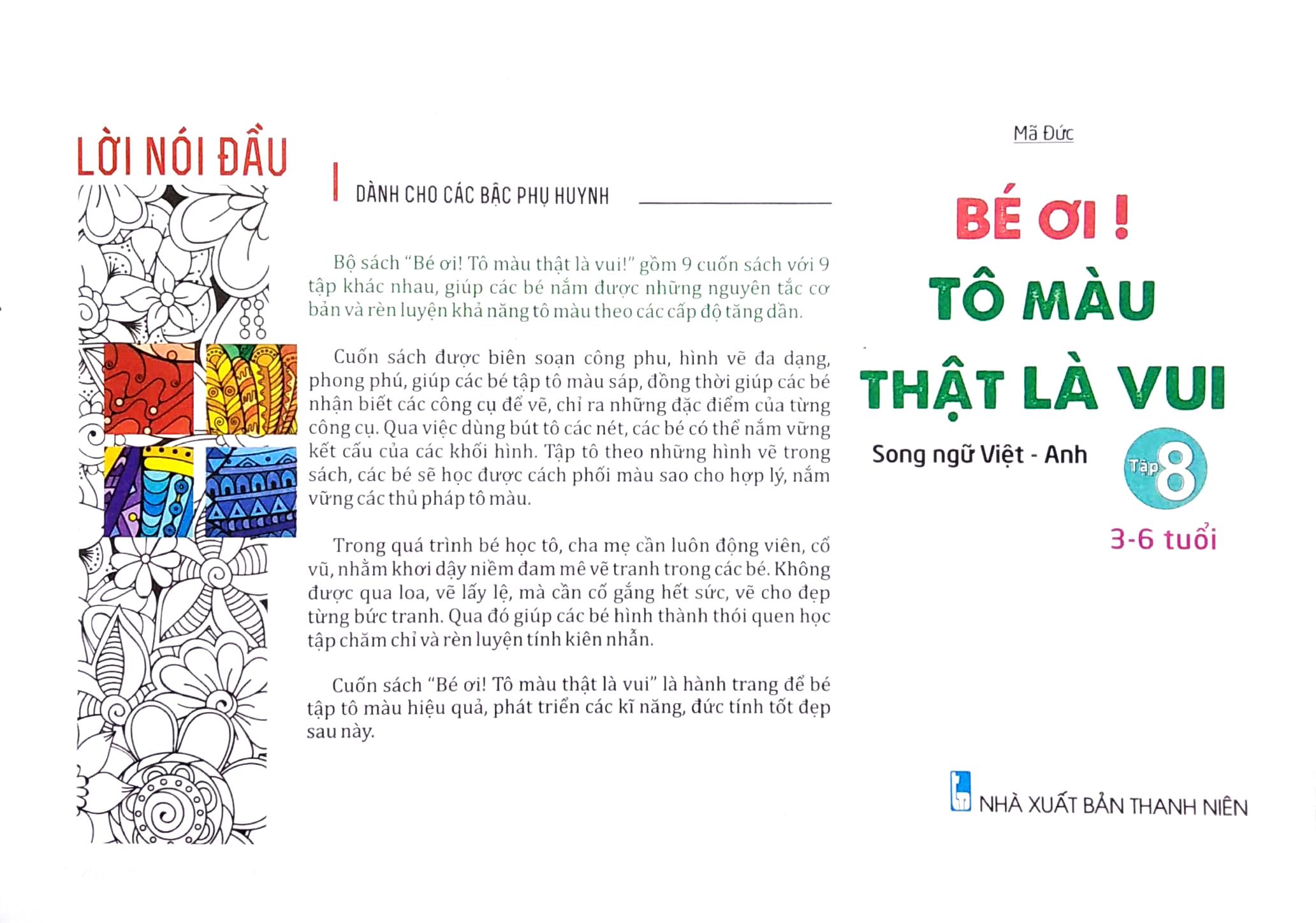 Bé Ơi! Tô Màu Thật Là Vui - Song Ngữ Việt - Anh - Tập 8