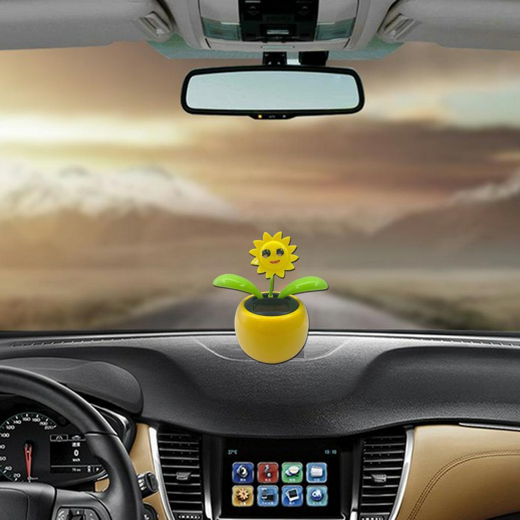 2x Solar Power Dancing Flower Flower Home Car Decor Gift NEW