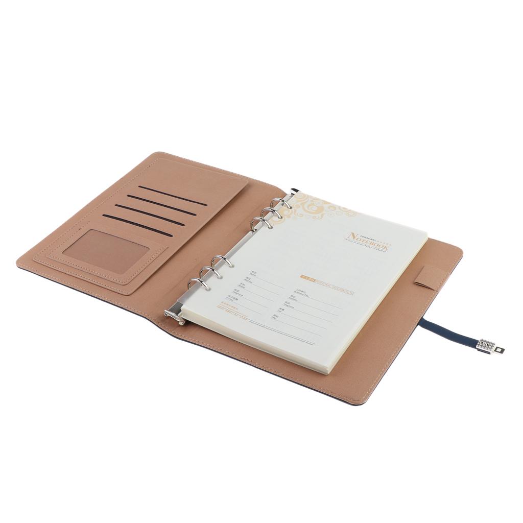 A5 Premium Loose Leaf Notebook A5 Size Leather Notebook High Quality Binder