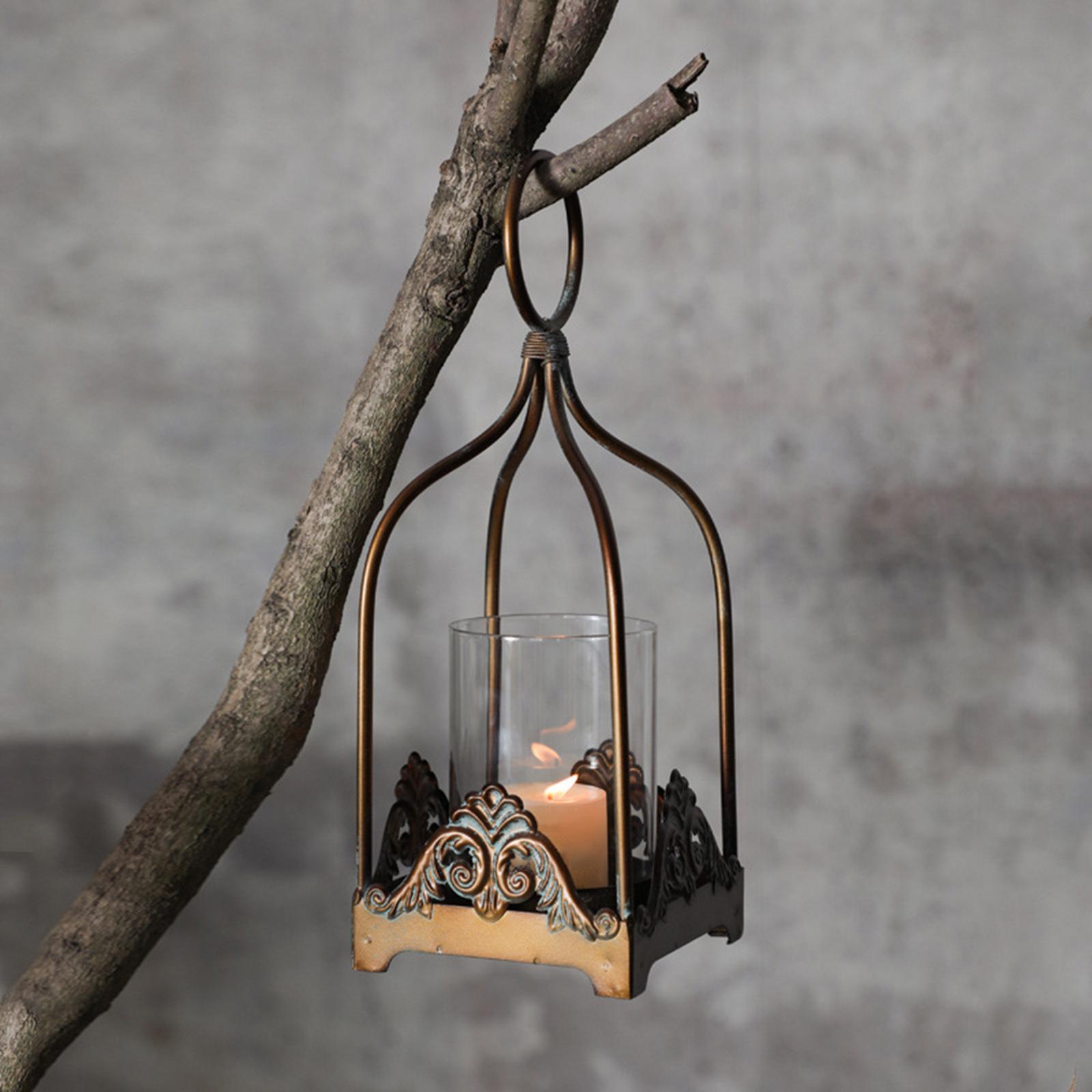 Retro Candle Holder Bird Cage Wedding New Year Party Ornament