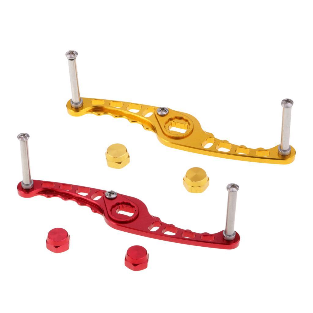 2pcs Aluminum Alloy Fishing Reel Handle Rocker Arm for Baitcasting DIY
