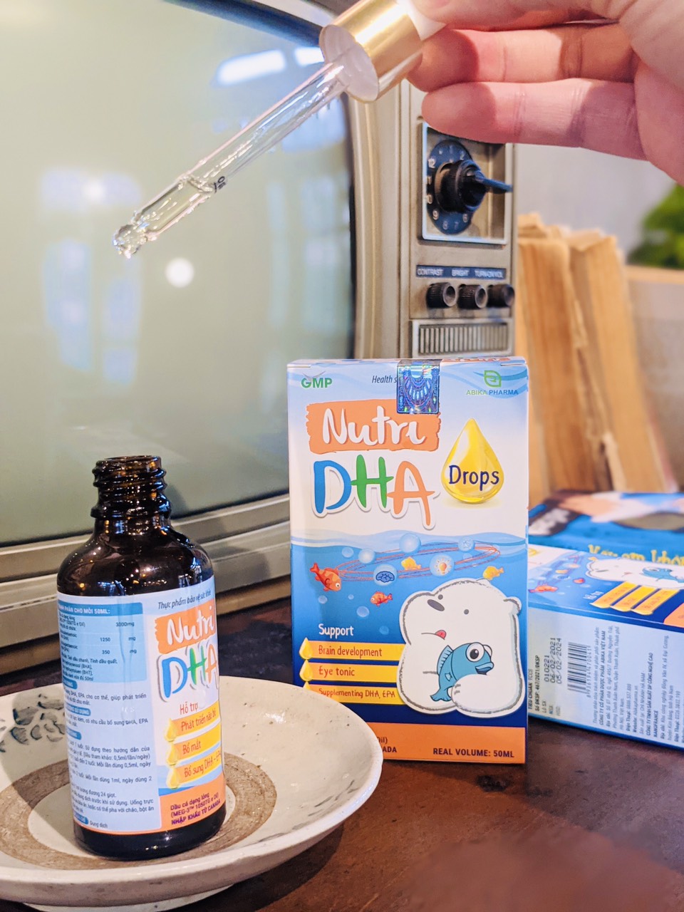 Nutri DHA Drop – dạng nhỏ giọt, Hương chanh tự nhiên - Bổ sung DHA, EPA giúp phát triển não bộ, tăng cường tập trung