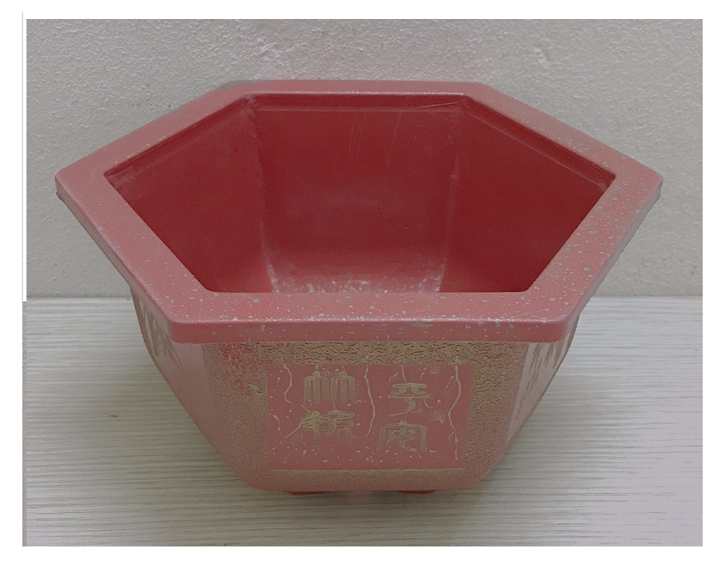 5 Chậu Nhựa Lục Giác Bon Sai Thạch Nhũ Đỏ CN 200x120 - Chậu nhựa trồng hoa, cây cảnh!