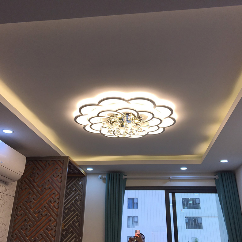 Đèn chùm pha lê phòng khách đẹp - HOMELADY012