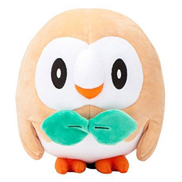 Gấu Bông Pokemon - Cú Mèo Rowlet (25 Cm) Gb130 (Tặng 1 Móc Khóa Dây Da Pu Đính Đá Lấp Lánh Màu Ngẫu Nhiên)