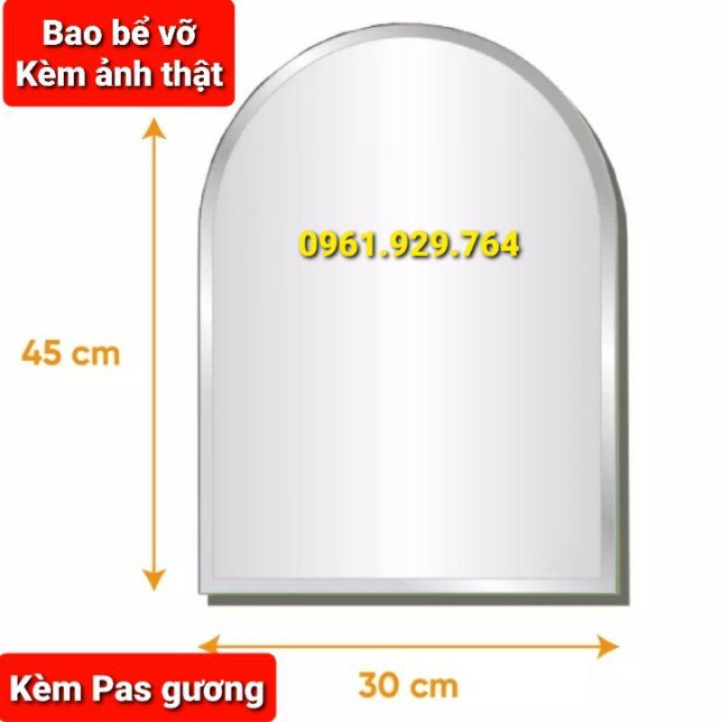 GƯƠNG TREO TƯỜNG KT NGANG 30 x CAO 45cm + KÈM PAS GƯƠNG