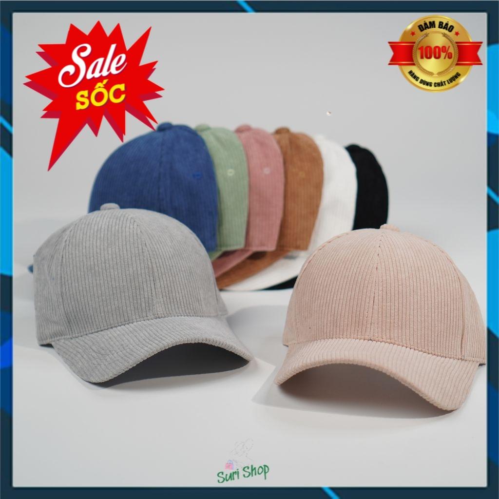 Mũ lưỡi trai trơn ️ Nón kết chất nhung tăm Hàn Quốc cao cấp form unisex nam nữ N28