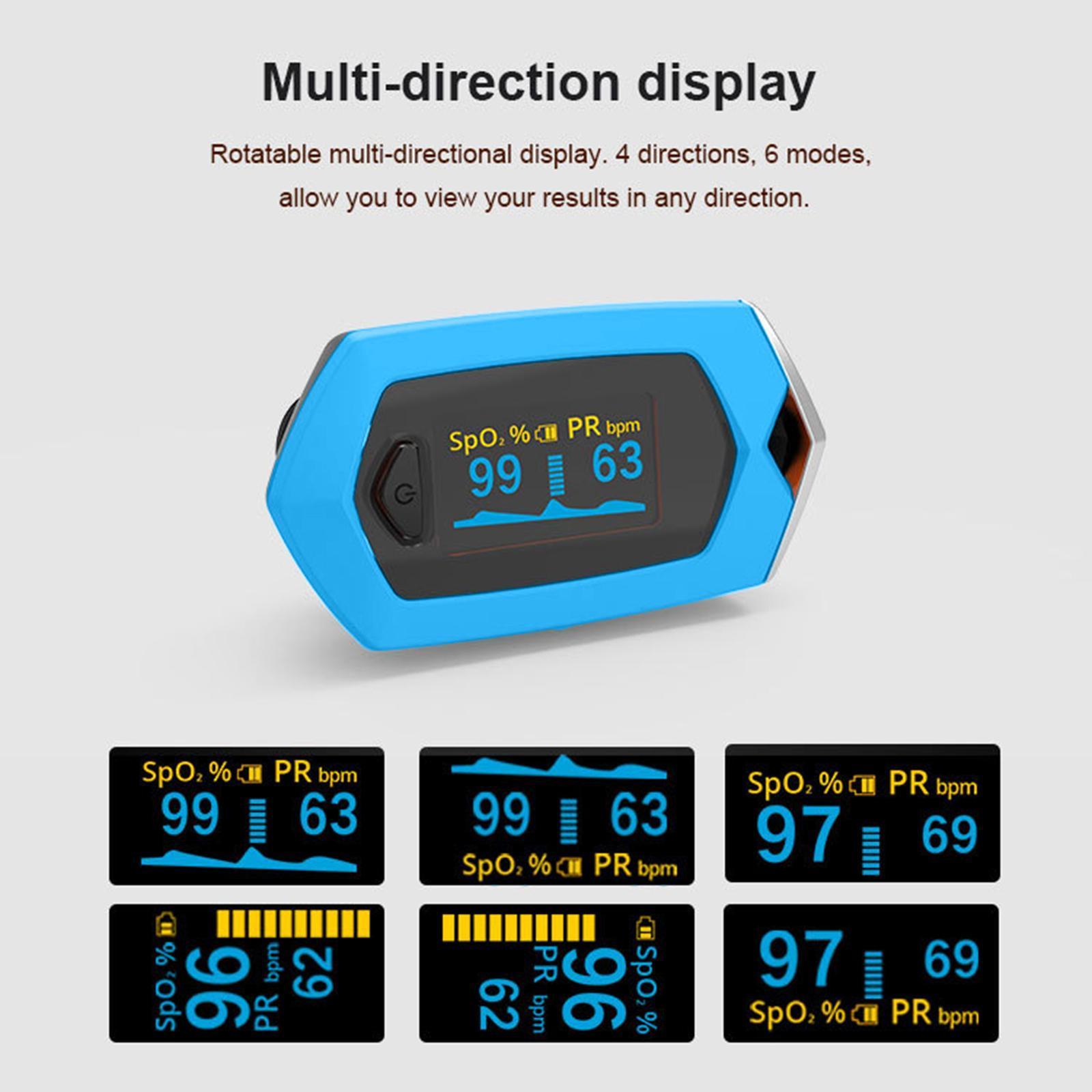 Digital Fingertip Pulse Oximeter One Key Start Mini for Outdoor Sports