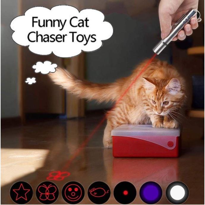 Đồ chơi thú cưng chó mèo laser vui nhộn USB sạc trực tiếp