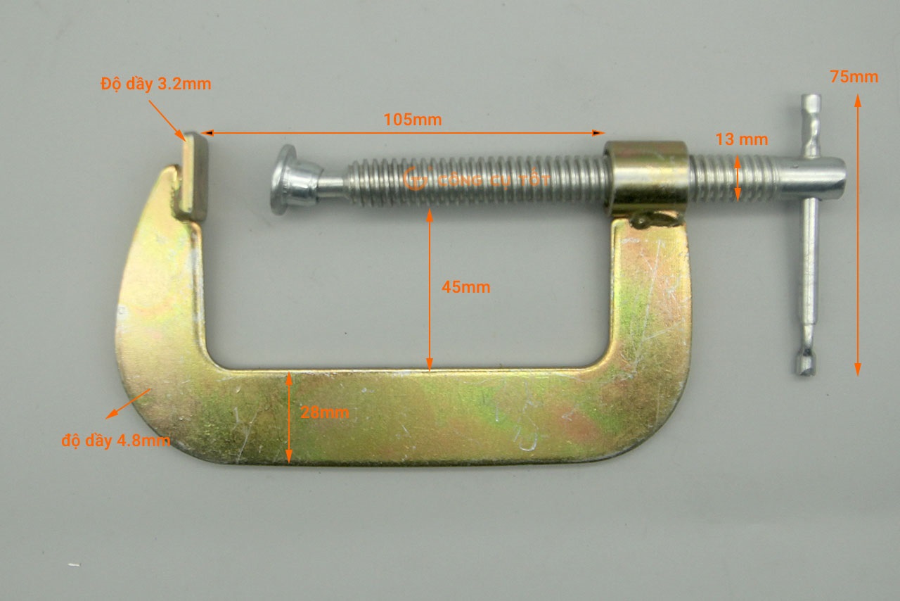 COMBO 2 CẢO CHỮ C 4" BẰNG THÉP DẦY 4.8MM