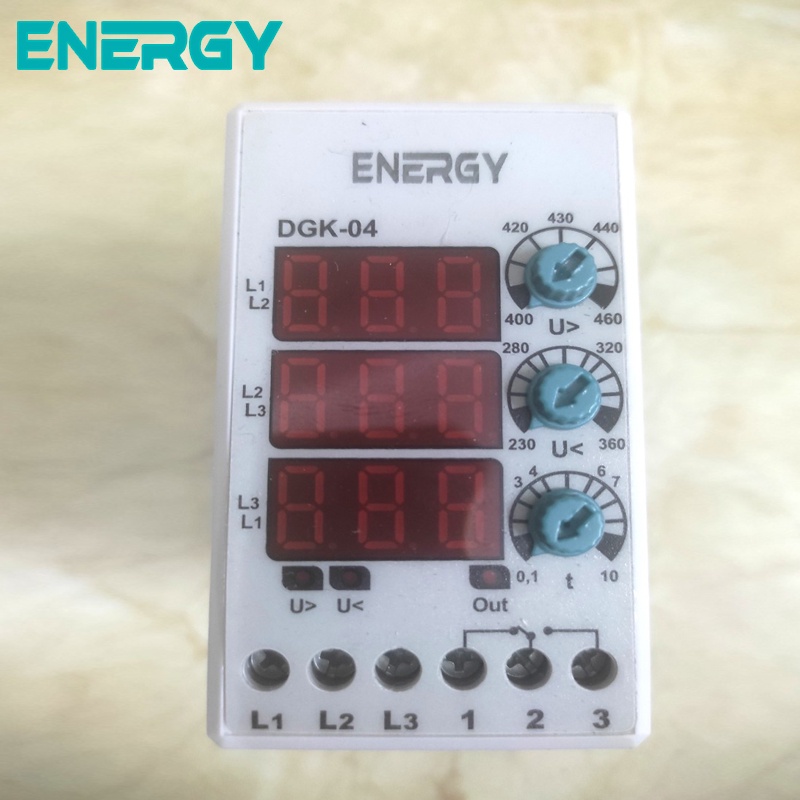 RƠ LE BẢO VỆ ĐIỆN ÁP 3 PHA DGK-04 ENERGY