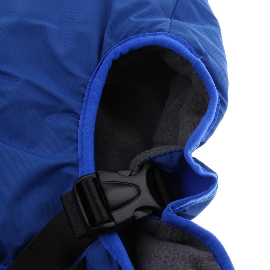 Waterproof Dog Coat Vest Warm Padded Reflective Puppy Clothes Blue M